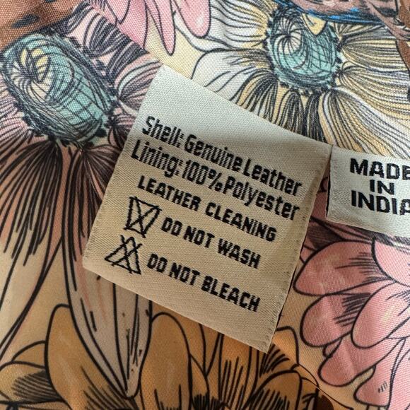 Scully Women's Genuine Leather Jacket XL Plum Purple Moto Western Floral Lining - Picture 6 of 10